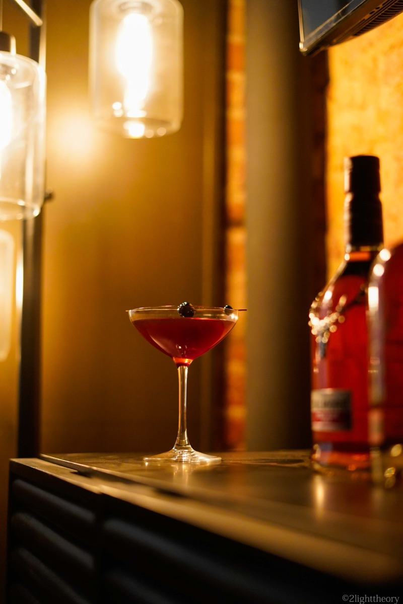 A cocktail in a quiet corner of the lounge